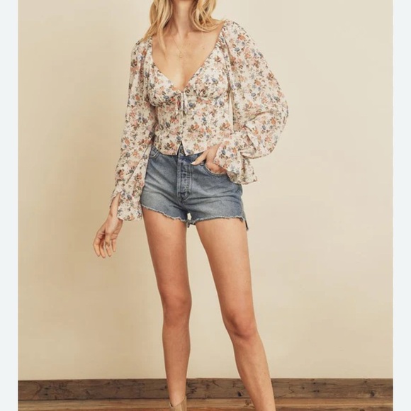 Dress Forum Floral boho top size Small preowned - Picture 8 of 9